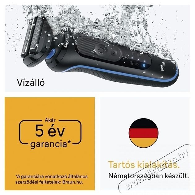 BRAUN 52-B1000S elektromos borotva Sz&eacute;ps&eacute;g&aacute;pol&aacute;s / Eg&eacute;szs&eacute;g - Szőrtelen&iacute;tő / borotva - F&eacute;rfi borotva - 539080