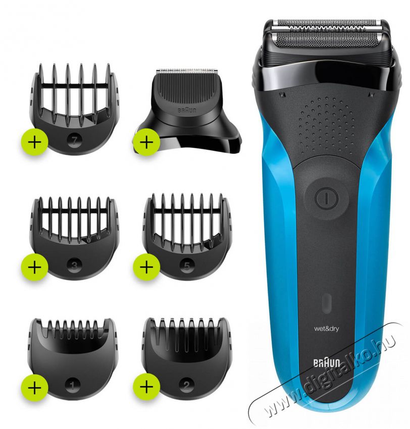 BRAUN 310BT WD borotva - k&eacute;k &eacute;s fekete Sz&eacute;ps&eacute;g&aacute;pol&aacute;s / Eg&eacute;szs&eacute;g - Szőrtelen&iacute;tő / borotva - F&eacute;rfi borotva - 361659