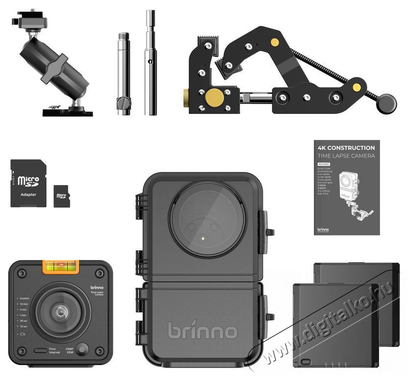 Brinno BCC5000 4K Construction Camera Bundle F&eacute;nyk&eacute;pezőg&eacute;p / kamera - HDD / mem.k&aacute;rtya kamera - 519976