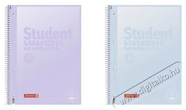 BRUNNEN A4 80 lapos kock&aacute;s pasztell lila &eacute;s pasztell k&eacute;k spir&aacute;lf&uuml;zet H&aacute;ztart&aacute;s / Otthon / K&uuml;lt&eacute;r - Szersz&aacute;m - Egy&eacute;b szersz&aacute;m - 507703