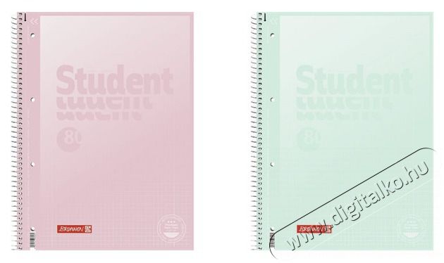 BRUNNEN A4 80 lapos kock&aacute;s pasztell menta &eacute;s pasztell pink spir&aacute;lf&uuml;zet H&aacute;ztart&aacute;s / Otthon / K&uuml;lt&eacute;r - Szersz&aacute;m - Egy&eacute;b szersz&aacute;m - 507705