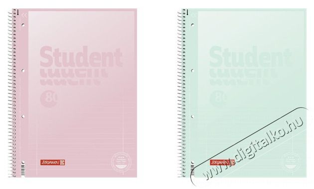 BRUNNEN A4 80 lapos vonalas pasztell menta &eacute;s pasztell pink spir&aacute;lf&uuml;zet H&aacute;ztart&aacute;s / Otthon / K&uuml;lt&eacute;r - Szersz&aacute;m - Egy&eacute;b szersz&aacute;m - 507702