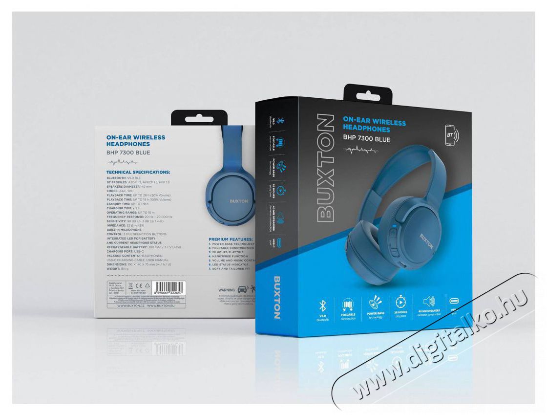 Buxton BHP 7300 BLUE HEADPHONES BT Audio-Video / Hifi / Multim&eacute;dia - F&uuml;l &eacute;s Fejhallgat&oacute;k - Fejhallgat&oacute; - 400490