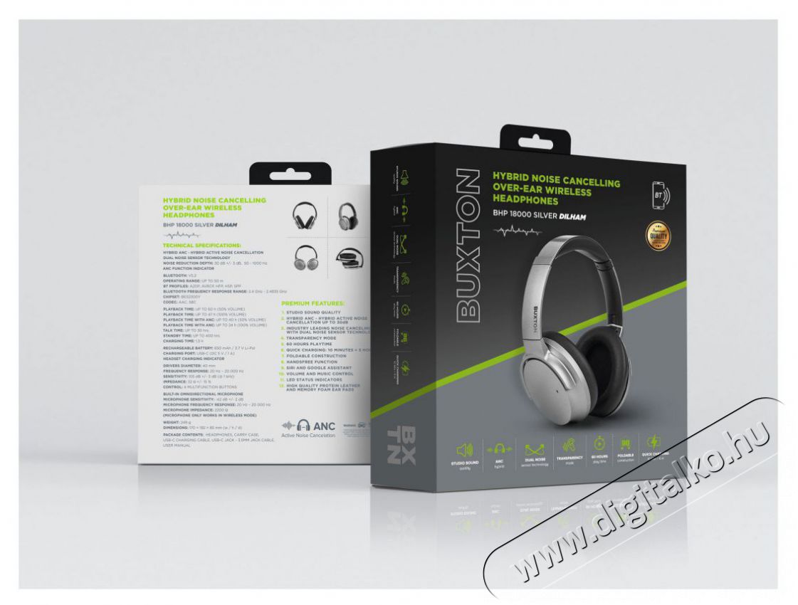 Buxton BHP 18000 Silver Dilham Audio-Video / Hifi / Multim&eacute;dia - F&uuml;l &eacute;s Fejhallgat&oacute;k - Fejhallgat&oacute; - 524488