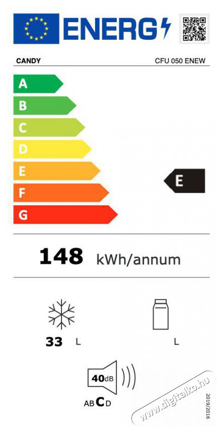 Candy CFU 050 ENEW fagyaszt&oacute;szekr&eacute;ny Konyhai term&eacute;kek - Hűtő, fagyaszt&oacute; (szabadon&aacute;ll&oacute;) - Fagyaszt&oacute;szekr&eacute;ny - 500802