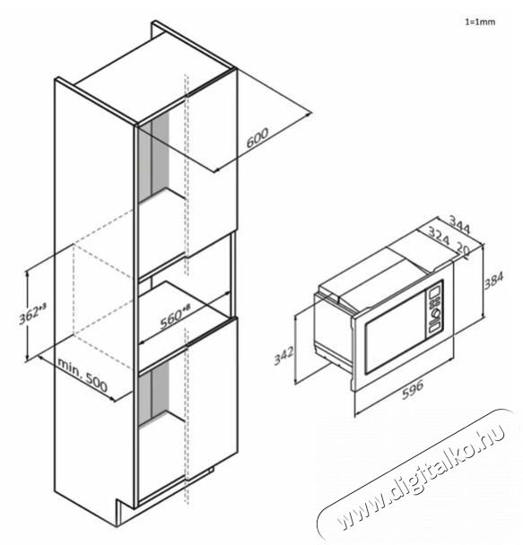 Candy CA20FMW7NG Candy Wave 600 Konyhai term&eacute;kek - Mikrohull&aacute;m&uacute; s&uuml;tő - Mikrohull&aacute;m&uacute; s&uuml;tő (be&eacute;p&iacute;thető) - 504352