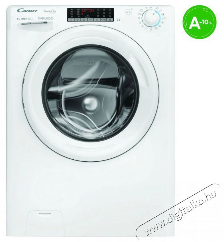 Candy CSO286TWM6/1-S Smart Pro Inverter El&ouml;lt&ouml;ltős mos&oacute;g&eacute;p H&aacute;ztart&aacute;s / Otthon / K&uuml;lt&eacute;r - Mos&oacute;g&eacute;p / sz&aacute;r&iacute;t&oacute;g&eacute;p - El&ouml;lt&ouml;ltős norm&aacute;l (60cm-ig) mos&oacute;g&eacute;p - 504364