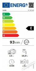 Candy CF 3E7L0S mosogat&oacute;g&eacute;p, 13 ter&iacute;t&eacute;k, 60 cm, Inox, inverteres Konyhai term&eacute;kek - Mosogat&oacute;g&eacute;p - Norm&aacute;l (60cm) szabadon&aacute;ll&oacute; mosogat&oacute;g&eacute;p - 505306