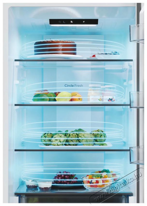 Candy ECN2CQTEX206 hűtőszekr&eacute;ny, alulfagyaszt&oacute;s, (409 liter), inox Konyhai term&eacute;kek - Hűtő, fagyaszt&oacute; (szabadon&aacute;ll&oacute;) - Alulfagyaszt&oacute;s kombin&aacute;lt hűtő - 505455