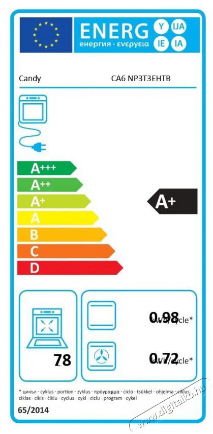 Candy CA6 NP3T3EHTB CANDY BAKE 600 &Uacute;jdons&aacute;gok - &Uacute;j term&eacute;kek - 505668
