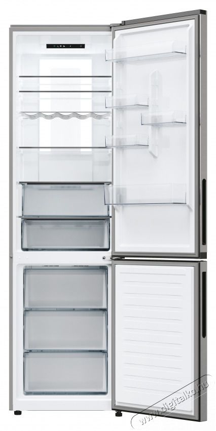 Candy ECN4CQTEX206 inox, alulfagyaszt&oacute;s, Hűtő:289L, Fagyaszt&oacute;:120L, No frost hűtőszekr&eacute;ny Konyhai term&eacute;kek - Hűtő, fagyaszt&oacute; (szabadon&aacute;ll&oacute;) - Alulfagyaszt&oacute;s kombin&aacute;lt hűtő - 506323