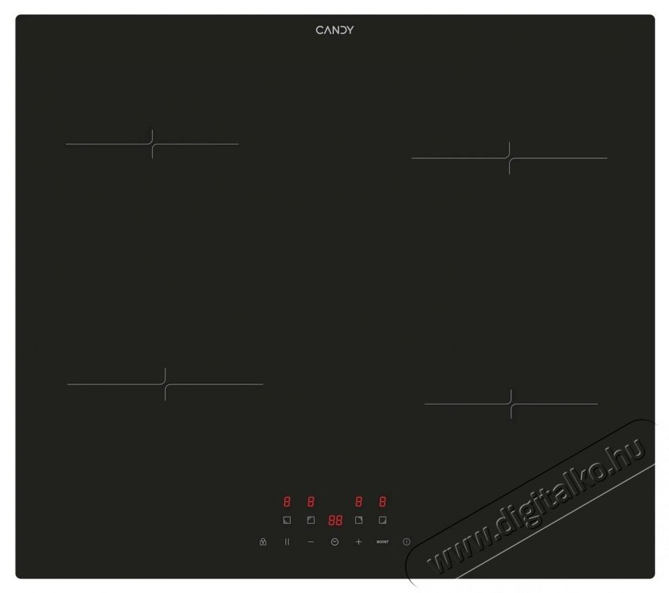 Candy CI642CA Konyhai term&eacute;kek - S&uuml;tő-főzőlap, tűzhely (be&eacute;p&iacute;thető) - Indukci&oacute;s főzőlap (be&eacute;p&iacute;thető) - 535097