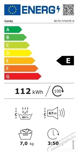 Candy BCTD H7A2TE-S feh&eacute;r, 7kg, hőszivatty&uacute;s, sz&aacute;r&iacute;t&oacute;g&eacute;p H&aacute;ztart&aacute;s / Otthon / K&uuml;lt&eacute;r - Mos&oacute;g&eacute;p / sz&aacute;r&iacute;t&oacute;g&eacute;p - Sz&aacute;r&iacute;t&oacute;g&eacute;p - 538403