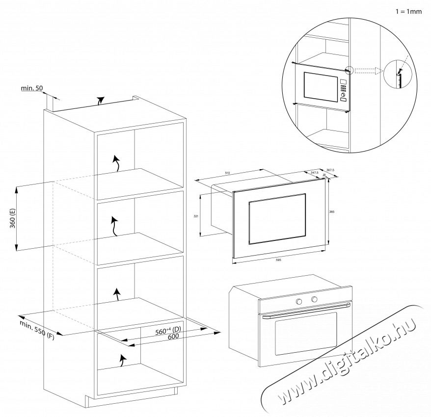 Candy CA38FL7N25WX 1000W, 25literes, fekete, be&eacute;p&iacute;thető, mikrohull&aacute;m&uacute; s&uuml;tő Konyhai term&eacute;kek - Mikrohull&aacute;m&uacute; s&uuml;tő - Mikrohull&aacute;m&uacute; s&uuml;tő (be&eacute;p&iacute;thető) - 538455