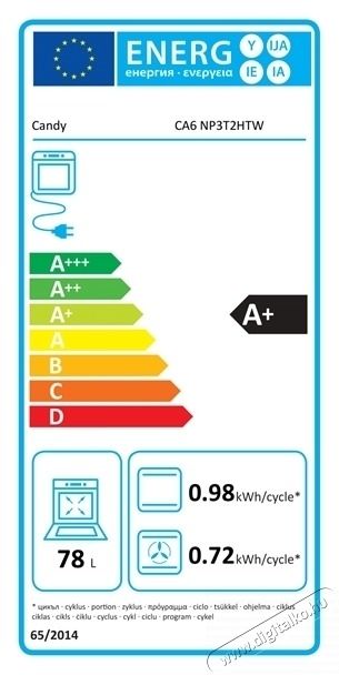 Candy CA6 NP3T2HTW feh&eacute;r, be&eacute;p&iacute;thető, s&uuml;tőt&eacute;r: 78 liter, l&eacute;gkever&eacute;s, grill s&uuml;tő Konyhai term&eacute;kek - S&uuml;tő-főzőlap, tűzhely (be&eacute;p&iacute;thető) - S&uuml;tő (be&eacute;p&iacute;thető) - 538394