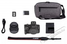 CANON EOS R100 MILC f&eacute;nyk&eacute;pezőg&eacute;p+RF-S 18-45mm IS STM objekt&iacute;v+SB130 t&aacute;ska+64 GB SD k&aacute;rtya (6052C072AA) F&eacute;nyk&eacute;pezőg&eacute;p / kamera - MILC cser&eacute;lhető objekt&iacute;ves kompakt f&eacute;nyk&eacute;pezőg&eacute;p - 500790