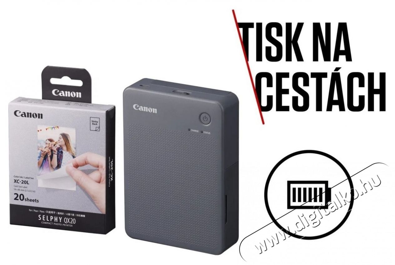 CANON SELPHY Square QX20 KIT, sz&uuml;rke + 20 db pap&iacute;r Fot&oacute;-Vide&oacute; kieg&eacute;sz&iacute;tők - Kism&eacute;retű fot&oacute;nyomtat&oacute; - Kism&eacute;retű fot&oacute;nyomtat&oacute; - 531230