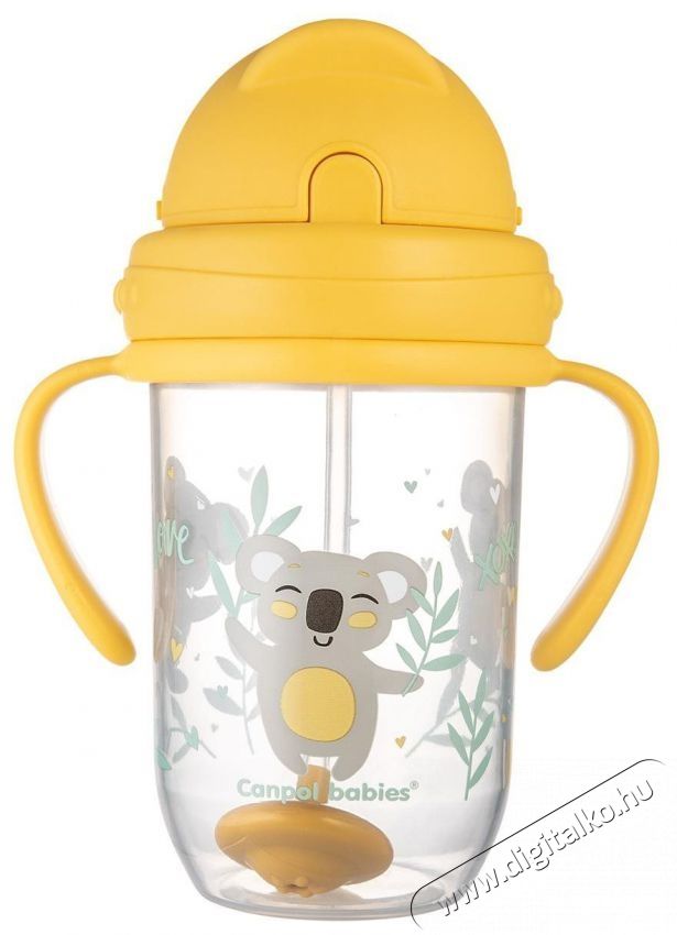 Canpol Babies csepeg&eacute;smentes iv&oacute;poh&aacute;r s&uacute;llyal ell&aacute;tott sz&iacute;v&oacute;sz&aacute;llal Exotic Animals 270 ml, s&aacute;rga Sz&eacute;ps&eacute;g&aacute;pol&aacute;s / Eg&eacute;szs&eacute;g - Baba mama term&eacute;k - Cumis&uuml;veg / cumi / etet&eacute;s kieg&eacute;sz&iacute;tő - 527104