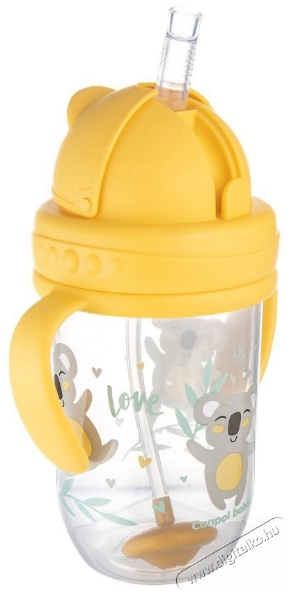 Canpol Babies csepeg&eacute;smentes iv&oacute;poh&aacute;r s&uacute;llyal ell&aacute;tott sz&iacute;v&oacute;sz&aacute;llal Exotic Animals 270 ml, s&aacute;rga Sz&eacute;ps&eacute;g&aacute;pol&aacute;s / Eg&eacute;szs&eacute;g - Baba mama term&eacute;k - Cumis&uuml;veg / cumi / etet&eacute;s kieg&eacute;sz&iacute;tő - 527104