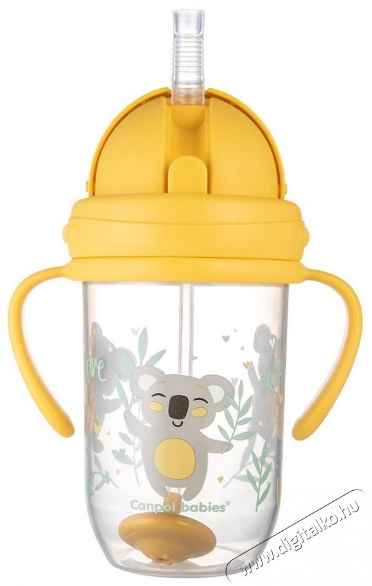 Canpol Babies csepeg&eacute;smentes iv&oacute;poh&aacute;r s&uacute;llyal ell&aacute;tott sz&iacute;v&oacute;sz&aacute;llal Exotic Animals 270 ml, s&aacute;rga Sz&eacute;ps&eacute;g&aacute;pol&aacute;s / Eg&eacute;szs&eacute;g - Baba mama term&eacute;k - Cumis&uuml;veg / cumi / etet&eacute;s kieg&eacute;sz&iacute;tő - 527104