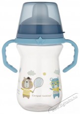 Canpol Babies FirstCup Bonjour Paris Poh&aacute;r szilikon itat&oacute;val 250 ml, k&eacute;k Sz&eacute;ps&eacute;g&aacute;pol&aacute;s / Eg&eacute;szs&eacute;g - Baba mama term&eacute;k - Cumis&uuml;veg / cumi / etet&eacute;s kieg&eacute;sz&iacute;tő - 527106