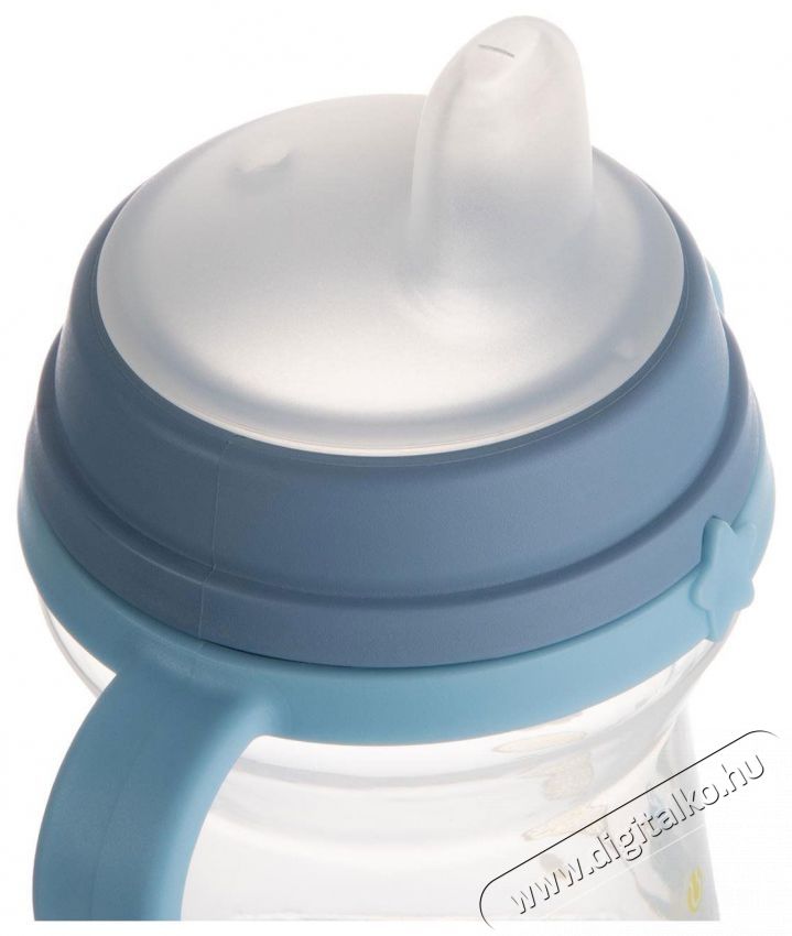 Canpol Babies FirstCup Bonjour Paris Poh&aacute;r szilikon itat&oacute;val 250 ml, k&eacute;k Sz&eacute;ps&eacute;g&aacute;pol&aacute;s / Eg&eacute;szs&eacute;g - Baba mama term&eacute;k - Cumis&uuml;veg / cumi / etet&eacute;s kieg&eacute;sz&iacute;tő - 527106