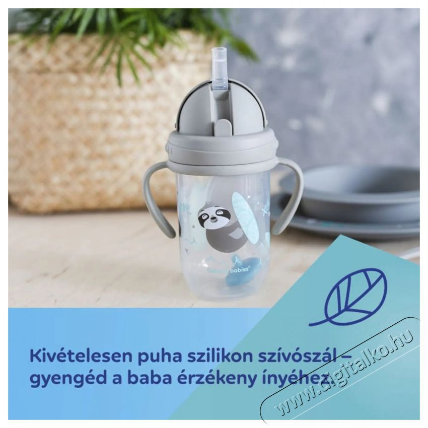Canpol Babies Ki&ouml;ml&eacute;smentes sz&iacute;v&oacute;sz&aacute;las poh&aacute;r nehez&eacute;kkel Exotic Animals 270 ml, sz&uuml;rke Sz&eacute;ps&eacute;g&aacute;pol&aacute;s / Eg&eacute;szs&eacute;g - Baba mama term&eacute;k - Cumis&uuml;veg / cumi / etet&eacute;s kieg&eacute;sz&iacute;tő - 527105