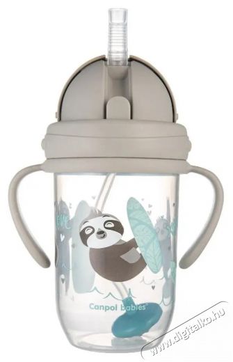 Canpol Babies Ki&ouml;ml&eacute;smentes sz&iacute;v&oacute;sz&aacute;las poh&aacute;r nehez&eacute;kkel Exotic Animals 270 ml, sz&uuml;rke Sz&eacute;ps&eacute;g&aacute;pol&aacute;s / Eg&eacute;szs&eacute;g - Baba mama term&eacute;k - Cumis&uuml;veg / cumi / etet&eacute;s kieg&eacute;sz&iacute;tő - 527105