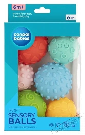 Canpol Babies puha &eacute;rz&eacute;kelős labd&aacute;k 6 darab H&aacute;ztart&aacute;s / Otthon / K&uuml;lt&eacute;r - J&aacute;t&eacute;k / Sport - Baba j&aacute;t&eacute;k - 537755