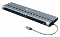 Canyon HUB 14-in-1, USB-C, 1xUSB3.0, 1xUSB2.0, 1xUSB-A 3.2, 1xUSB-C 3.2, 1xHDMI, VGA, Ethernet, Audio,sz&uuml;rke - CNS-HDS90 Iroda &eacute;s sz&aacute;m&iacute;t&aacute;stechnika - Notebook kieg&eacute;sz&iacute;tő - USB hub / eloszt&oacute; - 479684