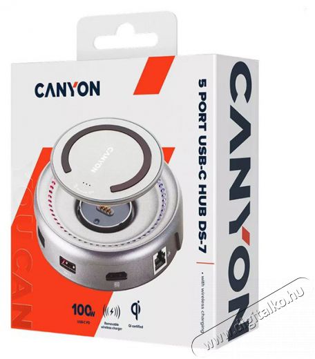 Canyon CNS-TDS07DG Type-C dokkol&oacute; Iroda &eacute;s sz&aacute;m&iacute;t&aacute;stechnika - Notebook kieg&eacute;sz&iacute;tő - USB hub / eloszt&oacute; - 500250