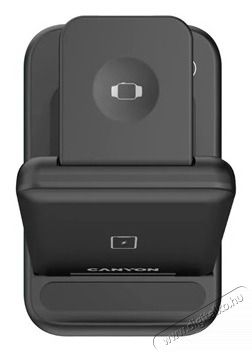 Canyon WS-304 3-in-1 15W univerz&aacute;lis vezet&eacute;k n&eacute;lk&uuml;li t&ouml;ltő adapter fekete (Qi) Akkuk &eacute;s t&ouml;ltők - Li-ion akkumul&aacute;tor &eacute;s t&ouml;ltő (gy&aacute;ri) - T&ouml;ltő / h&aacute;l&oacute;zati adapter - 500216