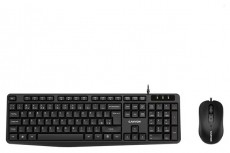 Canyon SET-1 EN/HU fekete vezetékes billentyűzet és egér Mobil / Kommunikáció / Smart - Tablet / E-book kiegészítő, tok - Billentyűzet - 507677