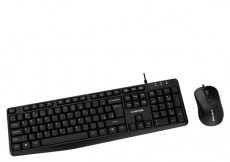 Canyon SET-1 EN/HU fekete vezet&eacute;kes billentyűzet &eacute;s eg&eacute;r Mobil / Kommunik&aacute;ci&oacute; / Smart - Tablet / E-book kieg&eacute;sz&iacute;tő, tok - Billentyűzet - 507677