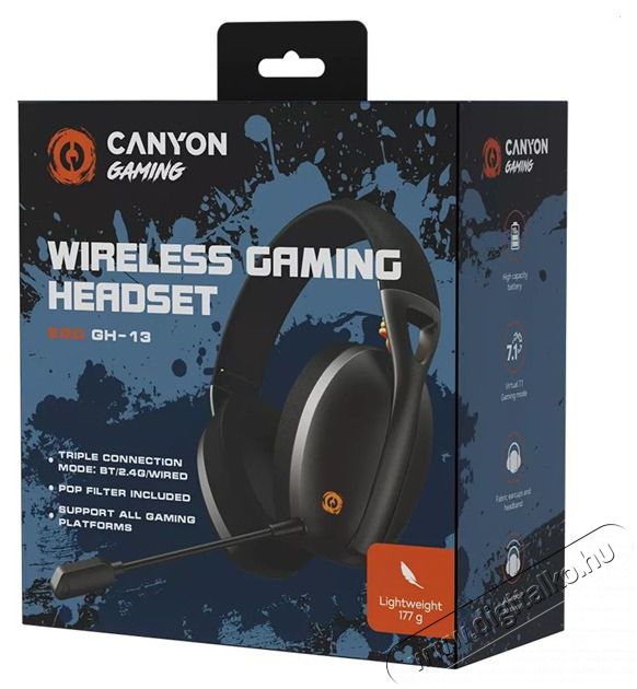 Canyon EGO GH-13 fekete 7.1 gamer headset Audio-Video / Hifi / Multim&eacute;dia - F&uuml;l &eacute;s Fejhallgat&oacute;k - Fejhallgat&oacute; mikrofonnal / headset - 508964