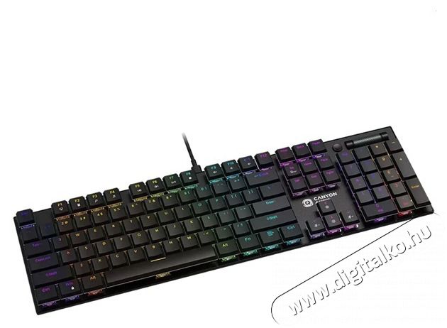 Canyon GK-55 HU Cometstrike US fekete vezet&eacute;kes mechanikus billentyűzet Iroda &eacute;s sz&aacute;m&iacute;t&aacute;stechnika - Billentyűzet / billentyűzet szett - Vezet&eacute;kes - 508963