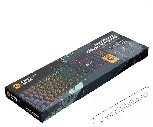 Canyon GK-55 HU Cometstrike US fekete vezet&eacute;kes mechanikus billentyűzet Iroda &eacute;s sz&aacute;m&iacute;t&aacute;stechnika - Billentyűzet / billentyűzet szett - Vezet&eacute;kes - 508963