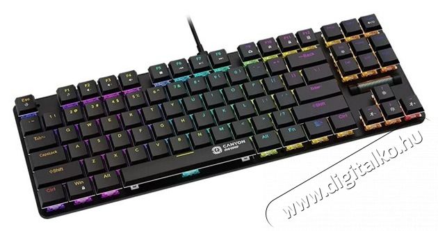 Canyon TKL GK-50 HU Cometstrike fekete vezet&eacute;kes mechanikus billentyűzet Iroda &eacute;s sz&aacute;m&iacute;t&aacute;stechnika - Billentyűzet / billentyűzet szett - Vezet&eacute;kes - 509028