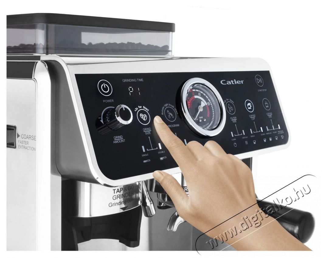 Catler ES 910 Eszpressz&oacute; k&aacute;v&eacute;főző Konyhai term&eacute;kek - K&aacute;v&eacute;főző / k&aacute;v&eacute;&ouml;rlő / kieg&eacute;sz&iacute;tő - Pressz&oacute; k&aacute;v&eacute;főző - 503675