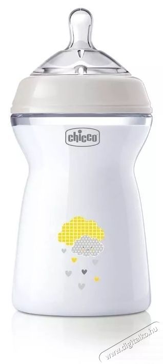 Chicco Natural Feeling PP cumis&uuml;veg szilikon cumival, 330 ml, Uniszex, 6 h&oacute;nap+, 0% BPA Sz&eacute;ps&eacute;g&aacute;pol&aacute;s / Eg&eacute;szs&eacute;g - Baba mama term&eacute;k - Cumis&uuml;veg / cumi / etet&eacute;s kieg&eacute;sz&iacute;tő - 533171