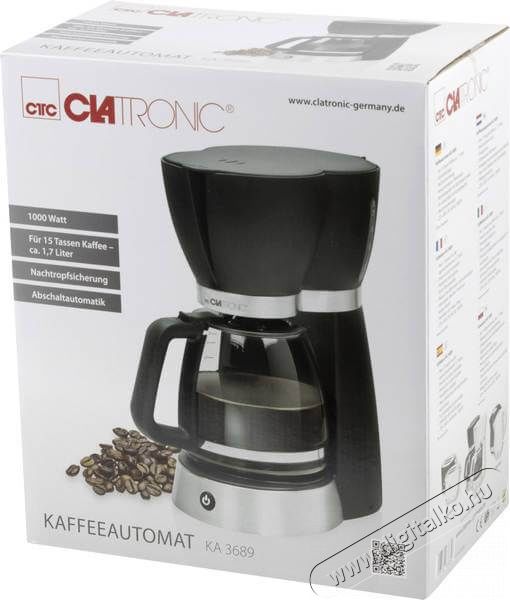 Clatronic KA 3689 K&aacute;v&eacute;főző - fekete Konyhai term&eacute;kek - K&aacute;v&eacute;főző / k&aacute;v&eacute;&ouml;rlő / kieg&eacute;sz&iacute;tő - Filteres k&aacute;v&eacute;főző - 347009