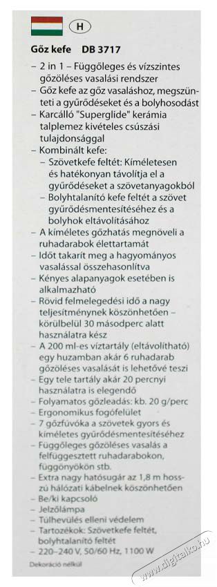 Clatronic DB 3717 Vasal&oacute; - feh&eacute;r-k&eacute;k H&aacute;ztart&aacute;s / Otthon / K&uuml;lt&eacute;r - Vasal&oacute; - Vasal&oacute; - 360529