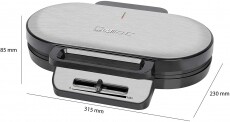 Clatronic WA 3745 gofri s&uuml;tő - fekete inox Konyhai term&eacute;kek - Konyhai kisg&eacute;p (s&uuml;t&eacute;s / főz&eacute;s / hűt&eacute;s / &eacute;telk&eacute;sz&iacute;t&eacute;s) - Melegszendvics / gofri s&uuml;tő - 361909