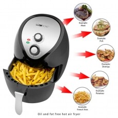 Clatronic FR 3699 H Forr&oacute;levegős s&uuml;tő - fekete Konyhai term&eacute;kek - Konyhai kisg&eacute;p (s&uuml;t&eacute;s / főz&eacute;s / hűt&eacute;s / &eacute;telk&eacute;sz&iacute;t&eacute;s) - L&eacute;gkever&eacute;ses főzőg&eacute;p / elektromos kukta / multifunkci&oacute;s s&uuml;tő - 360540