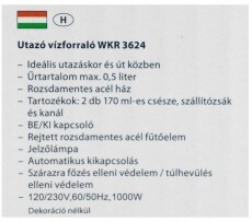 Clatronic WKR 3624 utaz&oacute; v&iacute;zforral&oacute; Konyhai term&eacute;kek - V&iacute;zforral&oacute; / teafőző - 347958