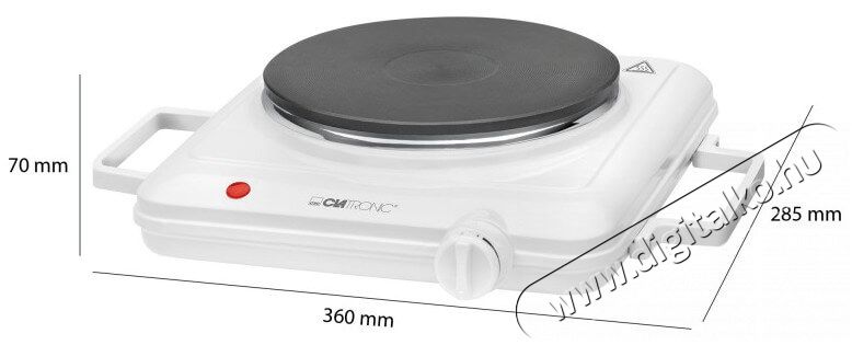 Clatronic EKP 3582 Elektromos főzőlap Konyhai term&eacute;kek - S&uuml;tő-főzőlap, tűzhely (szabadon&aacute;ll&oacute;) - Elektromos főzőlap (szabadon&aacute;ll&oacute;) - 360534