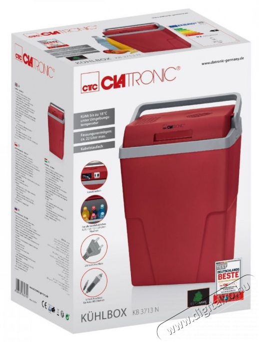 Clatronic KB 3713 piros-sz&uuml;rke hűtődoboz Konyhai term&eacute;kek - Hűtő, fagyaszt&oacute; (szabadon&aacute;ll&oacute;) - Hordozhat&oacute; hűtőt&aacute;ska - 410268