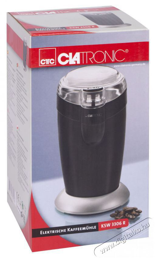 Clatronic KSW 3306 k&aacute;v&eacute;dar&aacute;l&oacute; - fekete Konyhai term&eacute;kek - K&aacute;v&eacute;főző / k&aacute;v&eacute;&ouml;rlő / kieg&eacute;sz&iacute;tő - K&aacute;v&eacute;dar&aacute;l&oacute; / őrlő - 347016