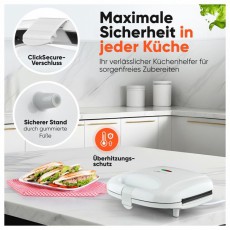 Clatronic ST 3813 feh&eacute;r szendvicss&uuml;tő Konyhai term&eacute;kek - Konyhai kisg&eacute;p (s&uuml;t&eacute;s / főz&eacute;s / hűt&eacute;s / &eacute;telk&eacute;sz&iacute;t&eacute;s) - Melegszendvics / gofri s&uuml;tő - 510346