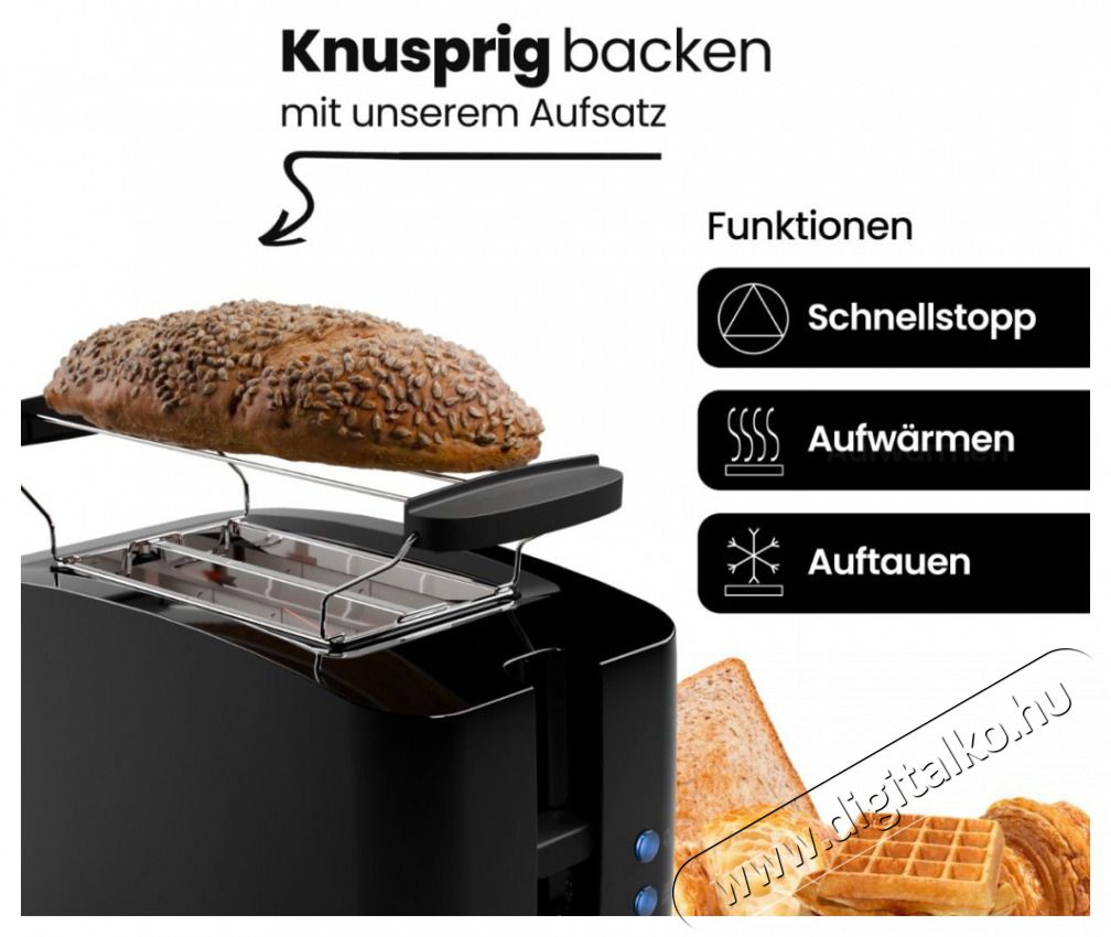 Clatronic TA 3801 fekete keny&eacute;rpir&iacute;t&oacute; Konyhai term&eacute;kek - Konyhai kisg&eacute;p (s&uuml;t&eacute;s / főz&eacute;s / hűt&eacute;s / &eacute;telk&eacute;sz&iacute;t&eacute;s) - Keny&eacute;rpir&iacute;t&oacute; - 510343